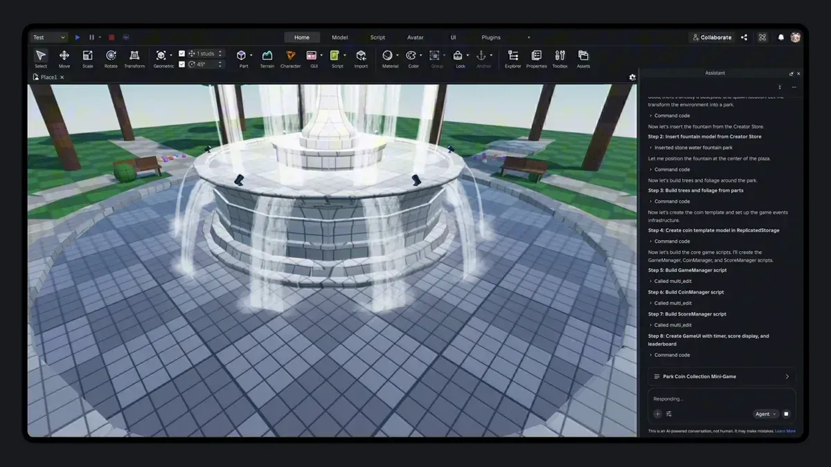 Roblox Studio Assistant preview