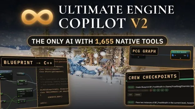 BlueprintsLab says Ultimate Engine CoPilot V2 gives Unreal agents 1,655 editor tools
